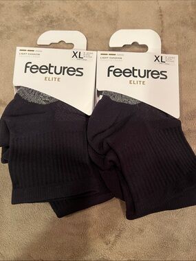 Feetures Elite Men’s Black Light Cushion Quarter Socks - XL- 2 Pack